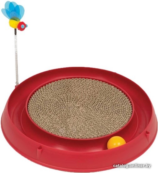 

Игрушка для кошек Catit Когтеточка с мячиком и игрушкой-пчелкой H430002 (красный)
