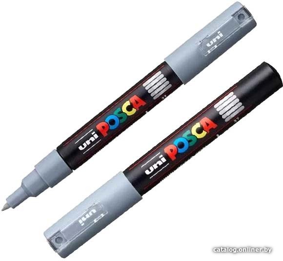 

Маркер художественный UNI Mitsubishi Pencil Posca 0.7 мм PC-1M GREY (серый)