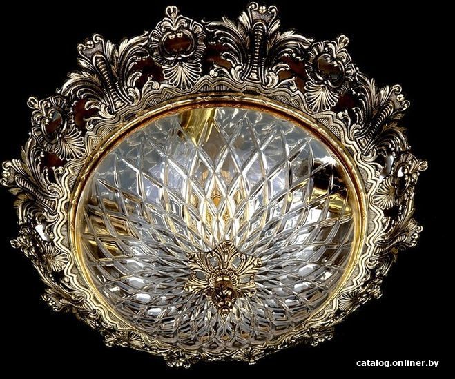 

Припотолочная люстра ArtGlass Charlize Dia 390 Brass Antique