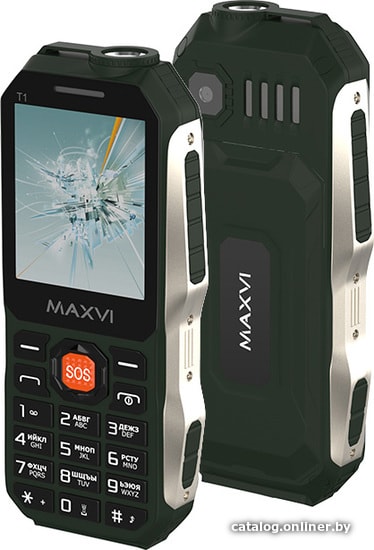 

Кнопочный телефон Maxvi T1 (зеленый)