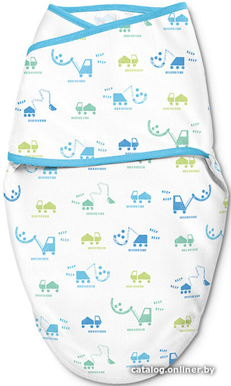 

Пеленка-кокон Summer Infant SwaddleMe Luxe Whisper Quiet S/M (голубые/зеленые машинки)