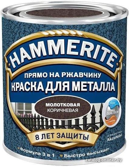 

Краска Hammerite по металлу молотковая 2.2 л (коричневый)