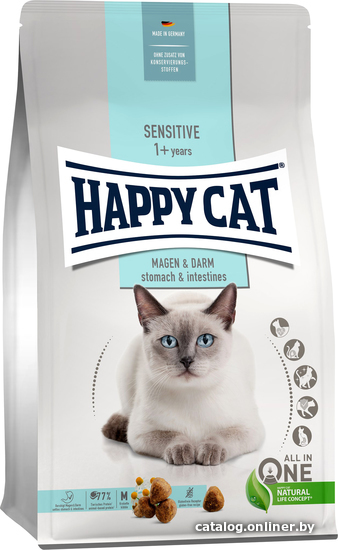 

Сухой корм для кошек Happy Cat Sensitive Magen & Darm 34/14 с уткой и рисом 300 г