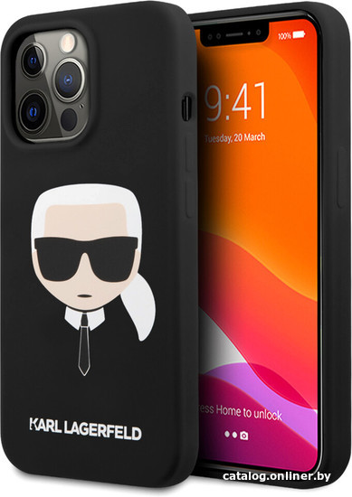 

Чехол для телефона CG Mobile Lagerfeld для iPhone 13 Pro KLHMP13LSLKHBK
