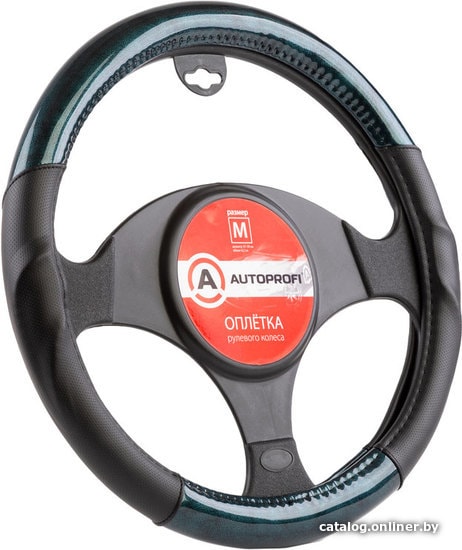 

Оплетка на руль Autoprofi AP-1944 BK/BL (M) (черный/синий)