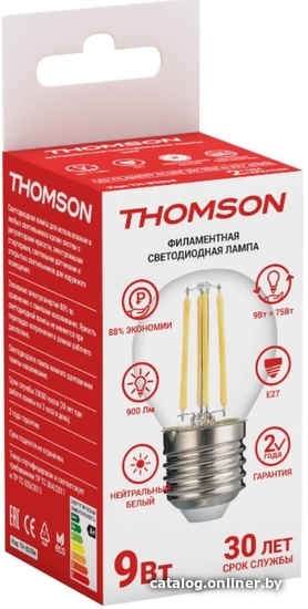 

Светодиодная лампочка Thomson Filament Globe TH-B2094