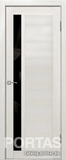 

Межкомнатная дверь Portas S28 90x200 (лиственница крем, стекло lacobel черный лак)
