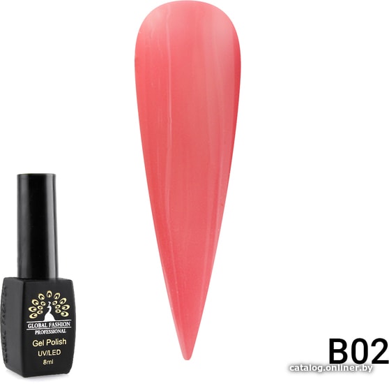 

Гель-лак Global Fashion Black Elite серии B (тон B02) 8 мл