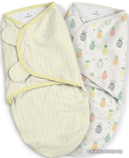 

Пеленка-кокон Summer Infant SwaddleMe Organic S/M 2 шт (ананасы/желтый)