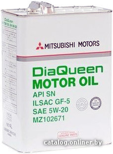 

Моторное масло Mitsubishi DiaQueen SN 5W-20 (MZ102671) 4л