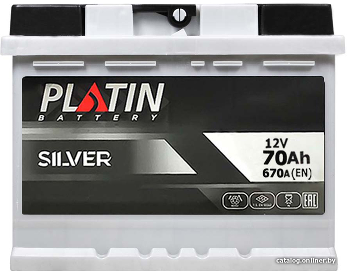 

Автомобильный аккумулятор Platin Silver R+ (70 А·ч)