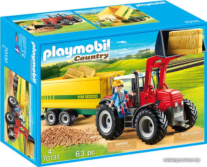 

Конструктор Playmobil PM70131 Трактор с прицепом для кормов