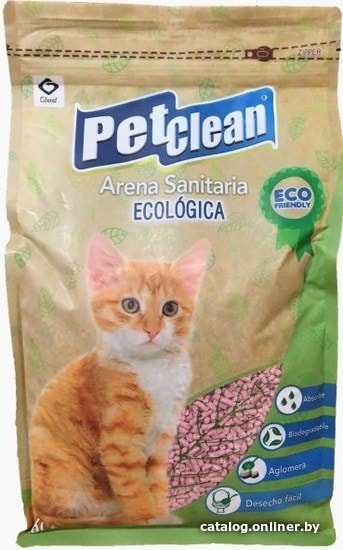 

Наполнитель для туалета Pet Clean Tofu Персик 6 л