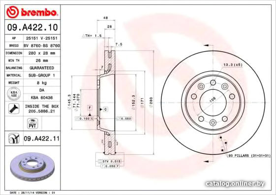 

Brembo 09A42210