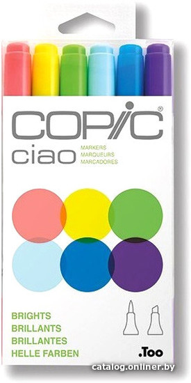 

Набор маркеров Copic Ciao 22075665 (6цв, яркие)