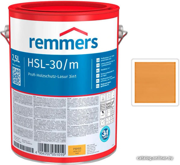 

Лазурь Remmers HSL-30/m-Profi 710120 (дуб светлый RC-365, 20 л)