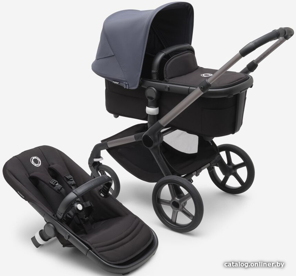 

Универсальная коляска Bugaboo Fox 5 (2 в 1, stormy blue/midnight black/graphite)