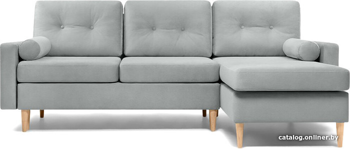 

Угловой диван Divan Динс Velvet Grey 141861 (велюр, серый)