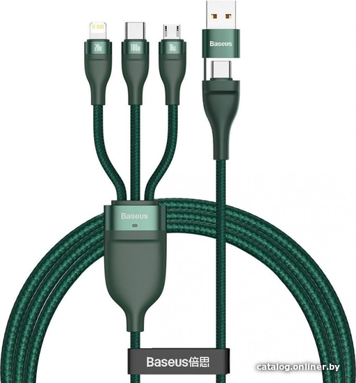 

Кабель Baseus Flash Series Two-For-Three Data Cable USB-C/A - M+L+C CA2T3-06