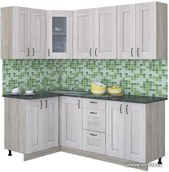 

Готовая кухня Интерлиния Мила Хольц 12x20 (шимо светлый)