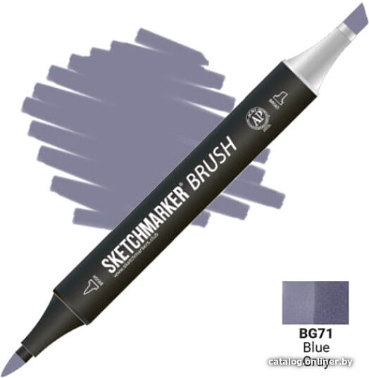 

Маркер художественный Sketchmarker Brush Двусторонний BG71 SMB-BG71 (сине-серый)