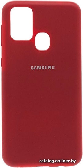 

Чехол для телефона EXPERTS Soft-Touch для Samsung Galaxy M31 с LOGO (темно-красный)