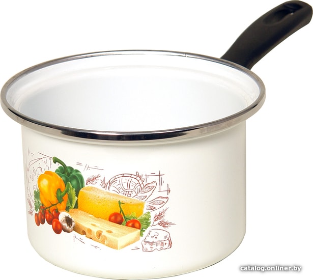 

Кастрюля с длинной ручкой Omelia 1-4410400 (сырная поляна, белый)