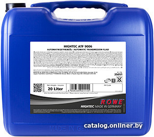 

Трансмиссионное масло ROWE Hightec ATF 9006 20л [25051-0200-03]