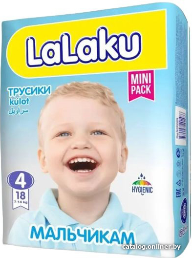 

Трусики-подгузники LaLaKu 4 Maxi для мальчиков (18 шт)