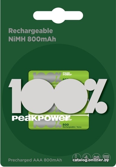 

Аккумулятор PeakPower AAA 800mAh 2 шт. 80AAAHC-2U4
