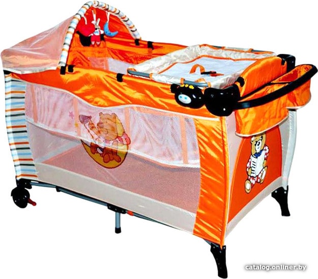 

Манеж-кровать Baby Prestige Delux 2 уровня (оранжевый)