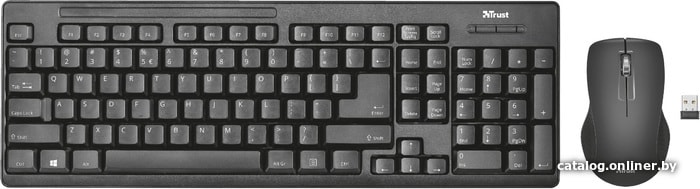 

Клавиатура + мышь Trust Ziva wireless keyboard with mouse 22021