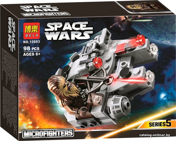 

Конструктор Bela Space Wars 10893 Микрофайтер Сокол Тысячелетия