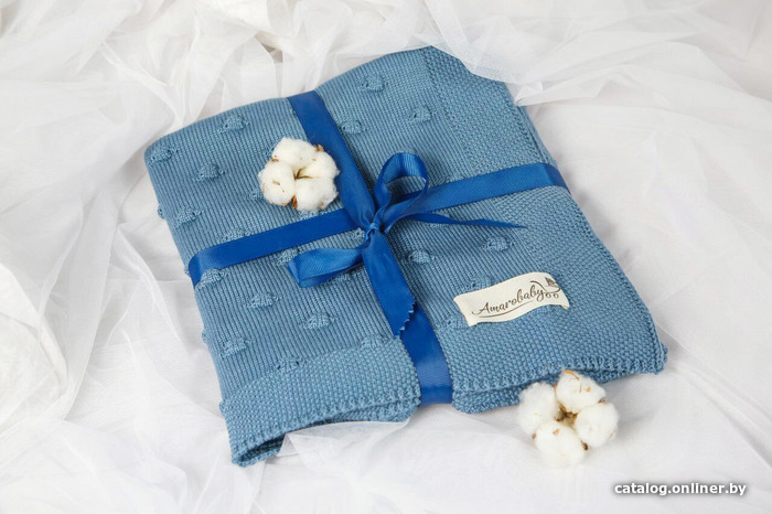

Плед Amarobaby Pure Love. Шишечки 75x100 (синий)