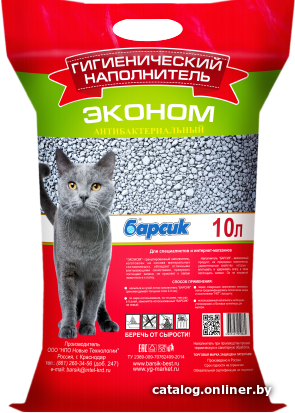 

Наполнитель для туалета Барсик Эконом 10 л