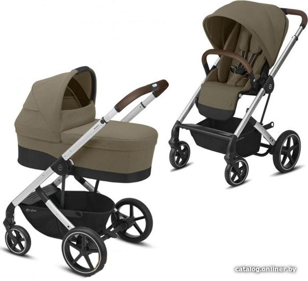 

Универсальная коляска Cybex Balios S Lux 2020 (2 в 1, серебристая рама, classic beige)