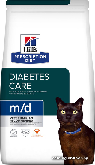 

Сухой корм для кошек Hill's Prescription Diet Diabetes Care m/d с курицей 1.5 кг