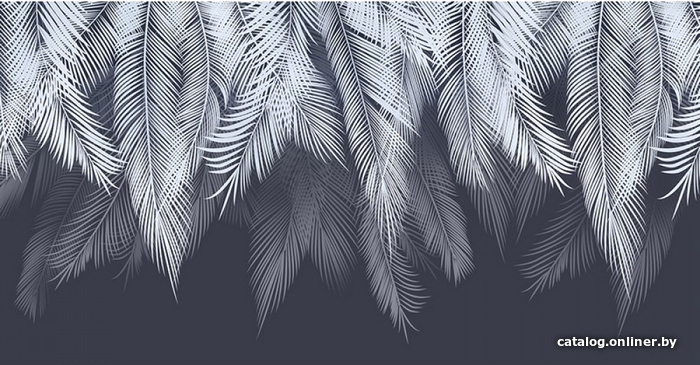 

Фотообои Citydecor Пальмовые листья с защ. покр. с оттенк. (голубой-синий) 500x260
