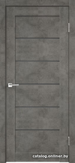 

Межкомнатная дверь Velldoris Loft 1 90x200 (бетон темно-серый, мателюкс графит)