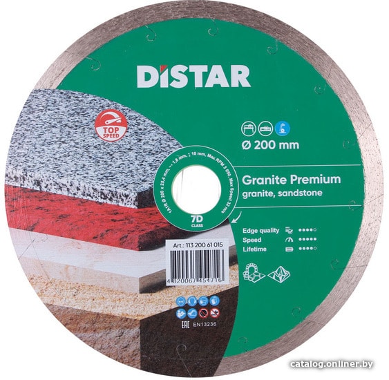 

Отрезной диск алмазный Distar 1A1R 200x1.8x10x25.4 Granite Premium 11320061015