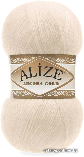 

Пряжа для вязания Alize Angora gold 67 (550 м, молочно-бежевый)