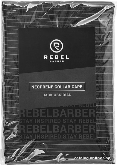 

Пеньюар для клиента Rebel Barber с неопреновым воротником Dark Obsidian 20 см