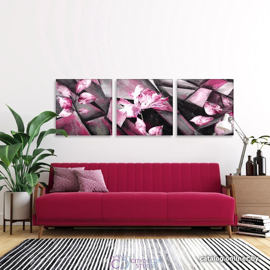 

Модульная картина Citydecor Цветы/Растения 3.8 37x117 см