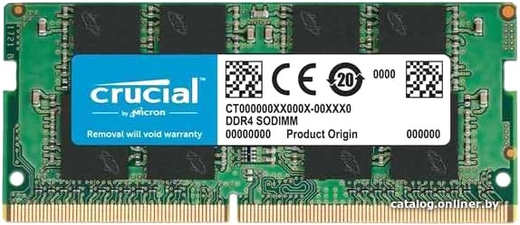 

Оперативная память Crucial Basics 8GB DDR4 SODIMM PC4-21300 CB8GS2666