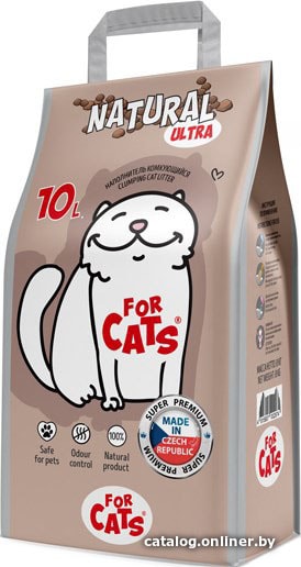 

Наполнитель для туалета For Cats Natural Ultra (без запаха) 10 л