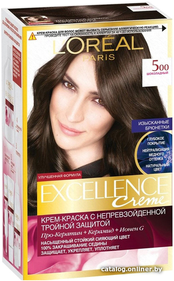 

Крем-краска для волос L'Oreal Excellence 5.00 шоколадный