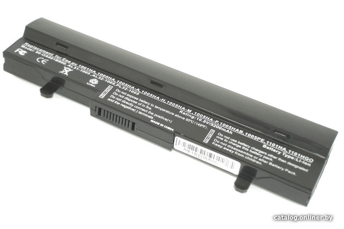 

Аккумуляторы для ноутбуков RageX Asus Eee PC 1001 1005 5200мАч, черный