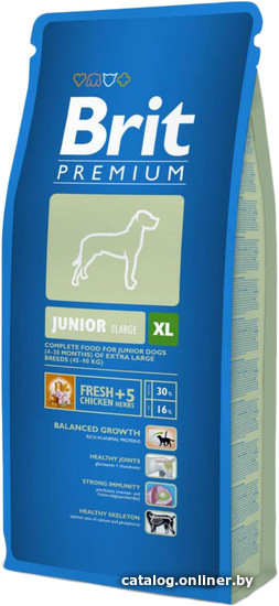 

Сухой корм для собак Brit Premium Junior XL 15 кг
