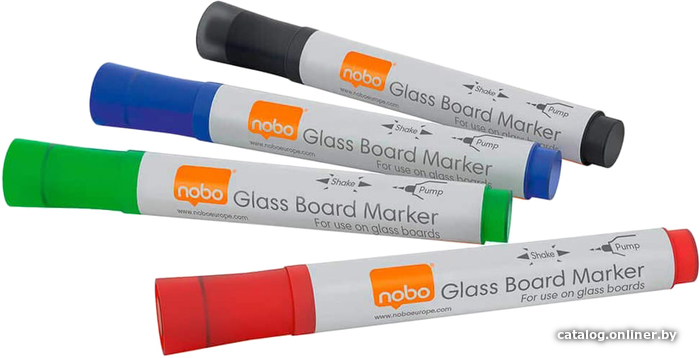 

Набор маркеров Nobo Glass 1905324 (4 шт)