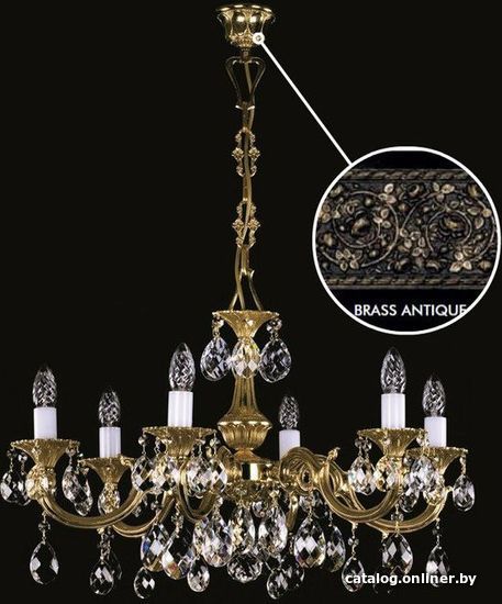 

Подвесная люстра ArtGlass Alice Vi. Brass Antique